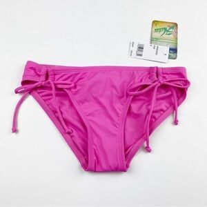 Hobie Side Tie Hipster Bikini Bottom Swimsuit Hot Pink Size S NWT